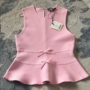 Zara Light Pink Textured Top